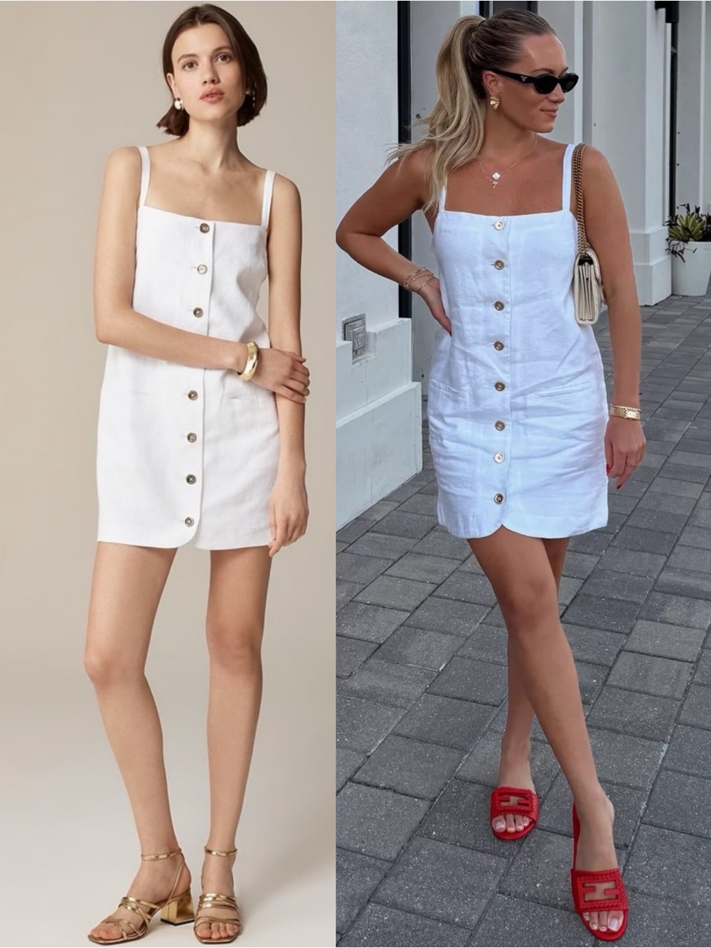 J. Crew Claudia Shift Dress White Linen 3X